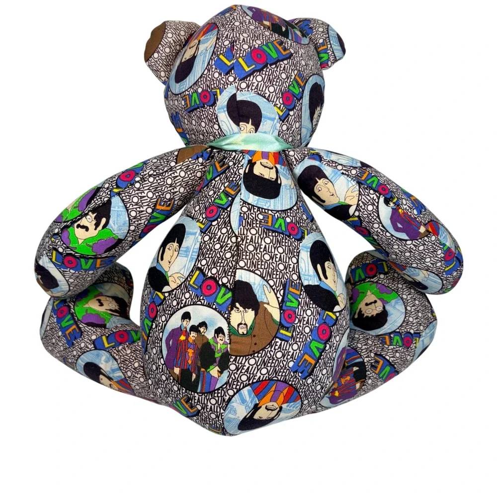 Handmade Beatles Yellow Submarine Teddy Bear All You Need Is Love Plush 18